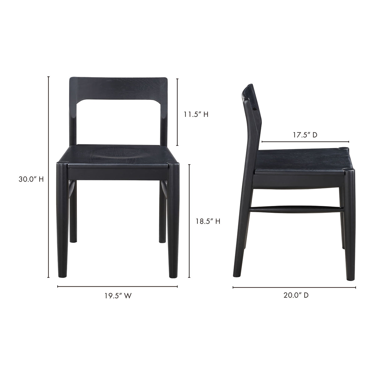 Owing - Dining Chair Chair (Set of 2) - Black