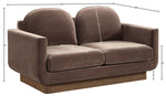 Diviento - Velvet Performance Fabric Upholstered Loveseat