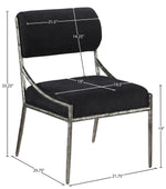 Bastille - Upholstered Dining Side Chair (Set of 2) - Silver Frame
