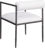 Axis - Linen Textured Cream Fabric Upholstered Dining Chair (Set of 2)