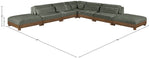 Turin - Chenille Fabric Upholstered Modular Sectional - Green