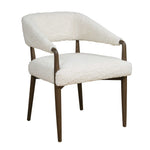 Austell - Shearling Dining Chair - Brown / White