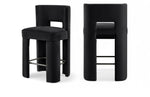 Zuno - Velvet Performance Fabric Upholstered Counter Stool (Set of 2)