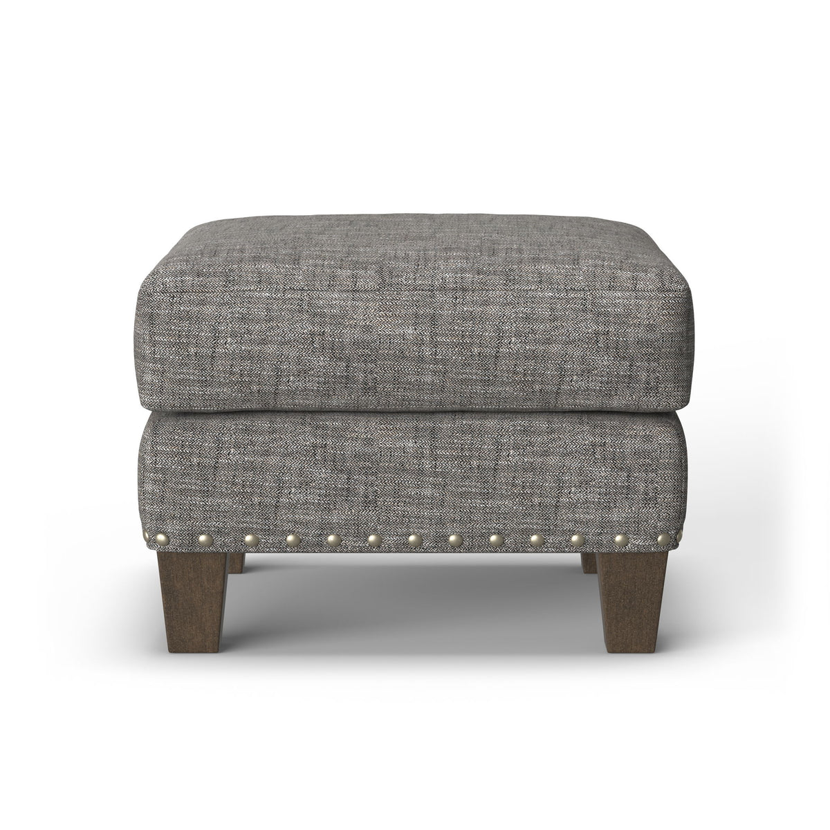 Gianna - Fabric Ottoman With Nailhead Trim