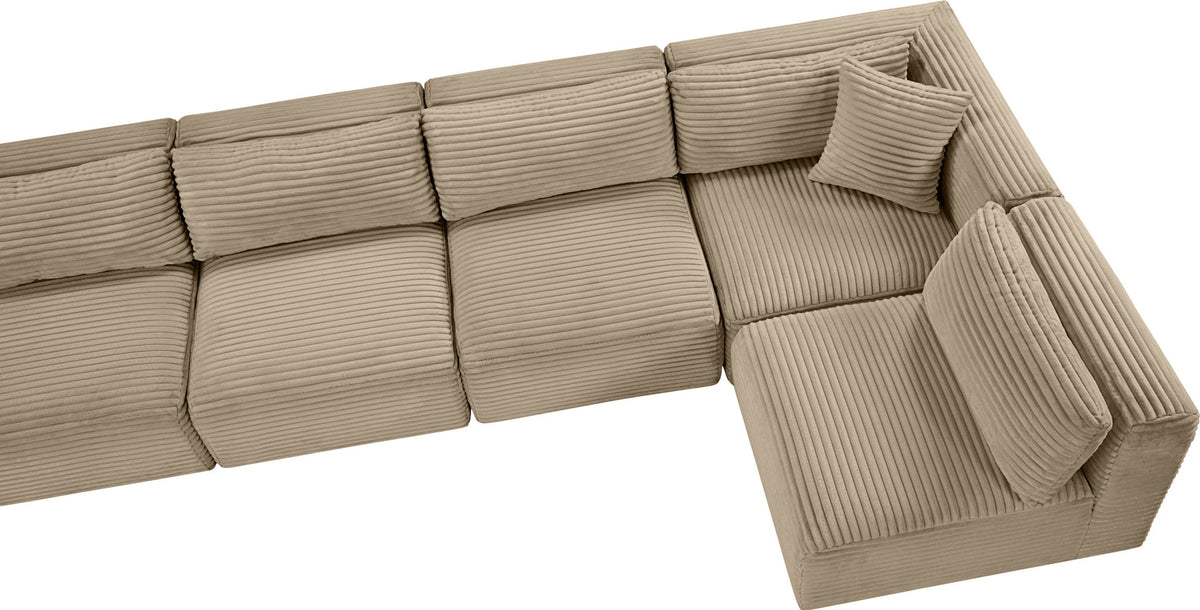 Shaggy - Fabric 6 Piece Modular Sectional