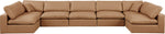 Comfy - 7 Piece Faux Leather Modular Armless Sectional