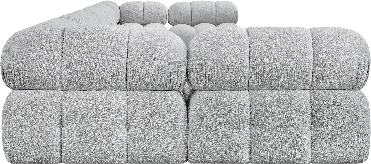 Ames - 7 Piece Boucle Fabric Modular Sectional
