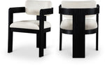 Sacha - Linen Dining Chair With Black Base (Set of 2)