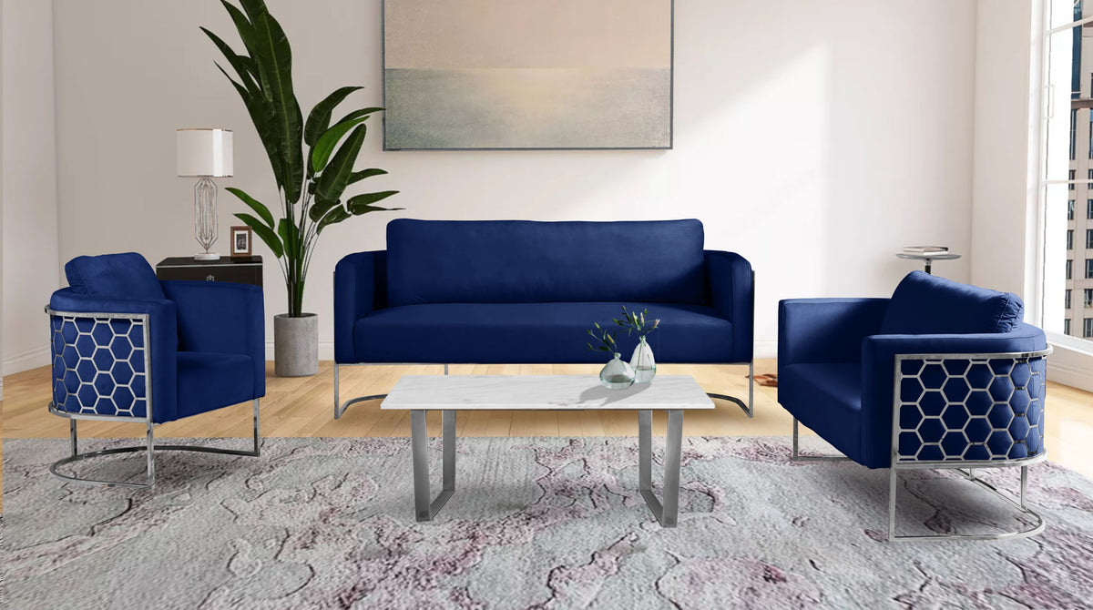 Casa - Loveseat with Chrome Legs