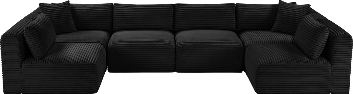Shaggy - 6 Piece Modular U-Shaped Armless Sectional