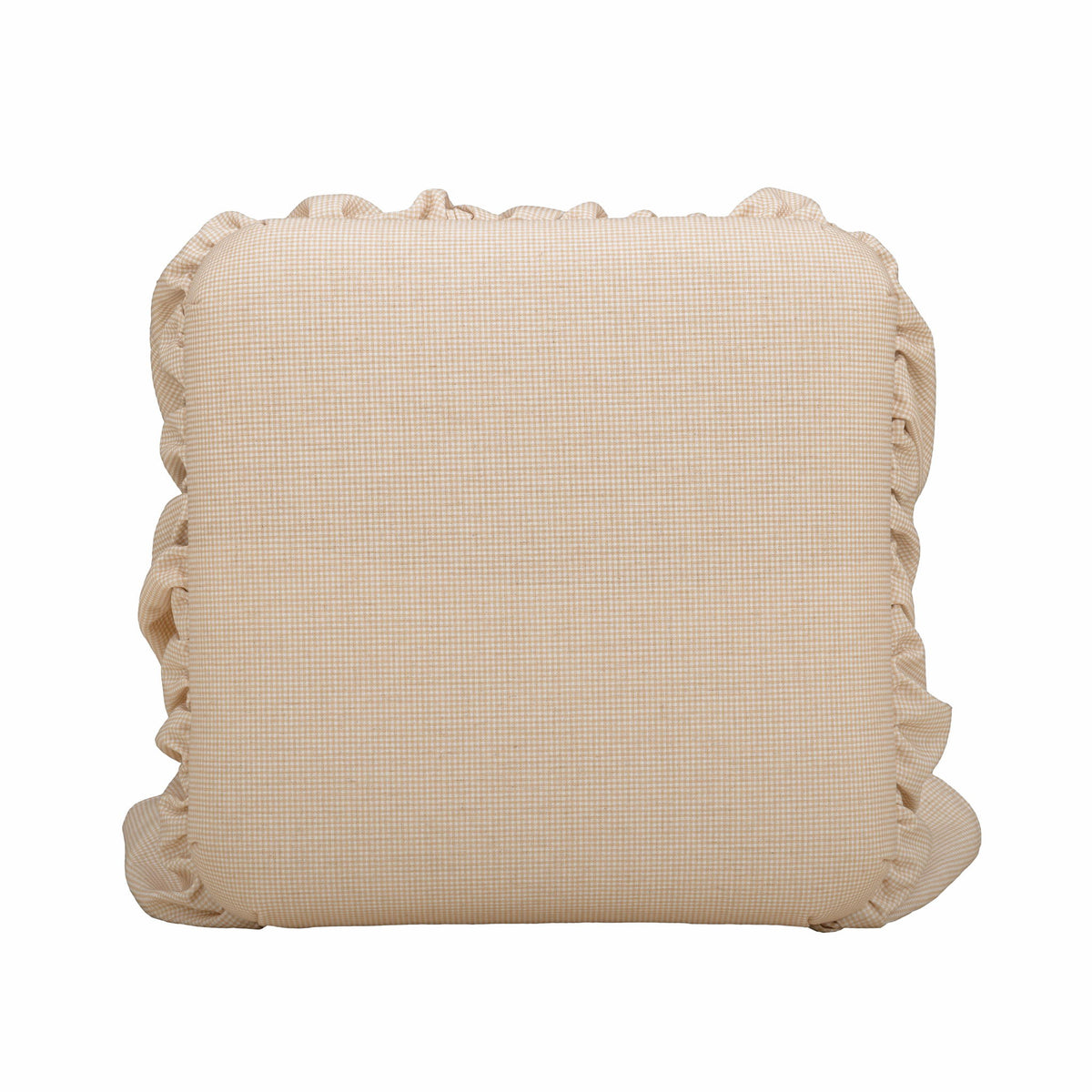 Gertrude - Performance Linen Skirted Ottoman - Yellow