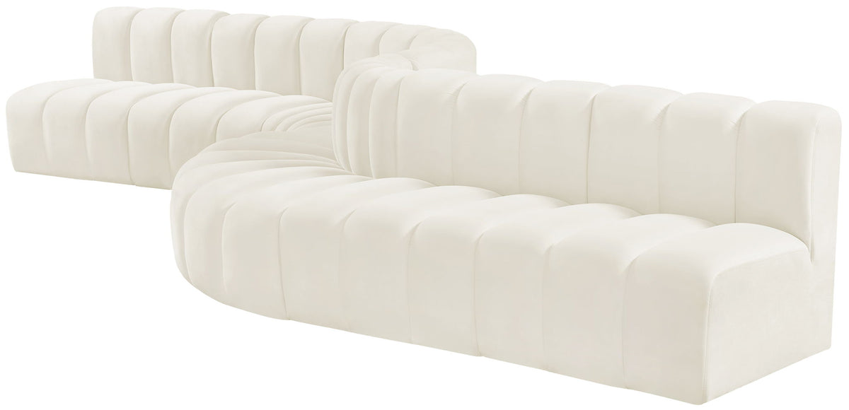 Arc - Velvet 8 Piece Curved Modular Sofa