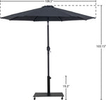 Fiji - Aluminum Patio Umbrella With Square Black Base