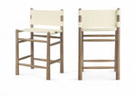 Santos - Upholstered Counter Stool With Stained Brown Base