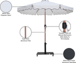 Amalfi - Aluminum Patio Umbrella - Black Base / Light Brown Pole
