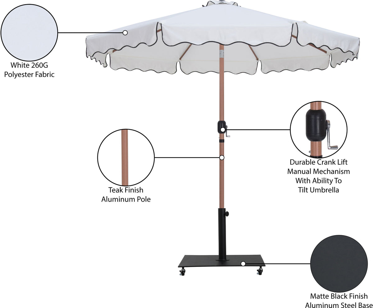 Amalfi - Aluminum Patio Umbrella - Black Base / Light Brown Pole