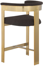 Romeo - Boucle Counter Stool With Gold Base (Set of 2)