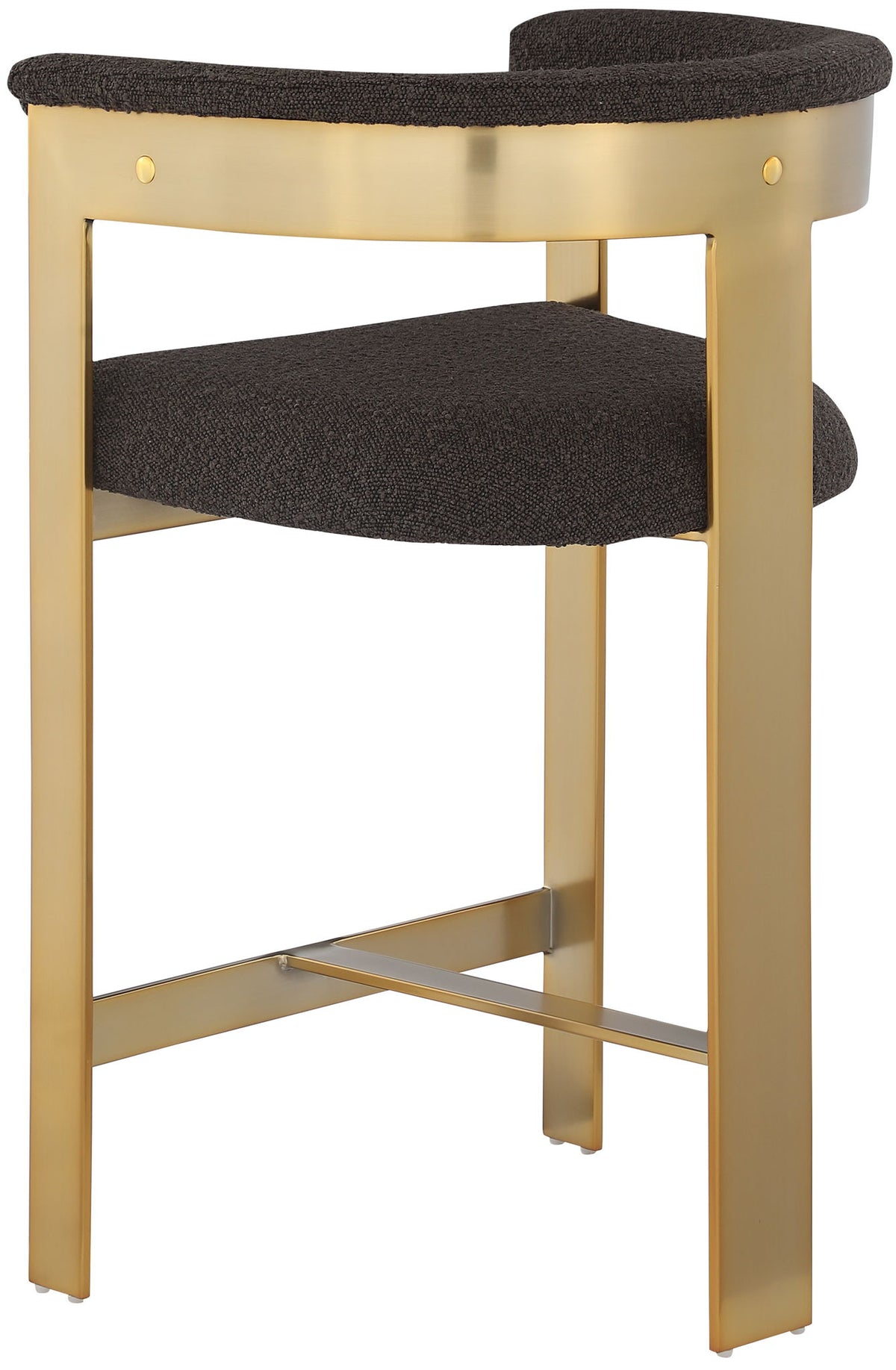 Romeo - Boucle Counter Stool With Gold Base (Set of 2)