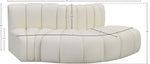 Arc - Faux Leather 3 Piece Modular Sofa