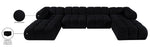 Orin - Velvet 6 Piece Modular Double Chaise Sectional