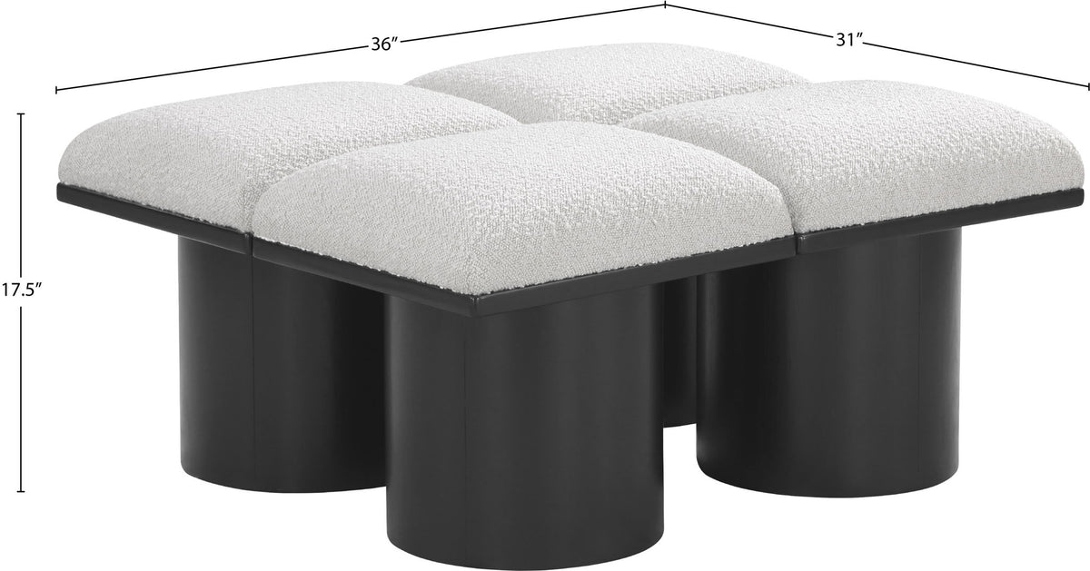 Pavilion - 4 Piece Modular Bench With Black Base