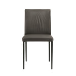 Meriam - Full Back Top Grain Leather Upholstered Metal Dining Chairs (Set of 2)
