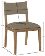 Avon - Linen Textured Performance Fabric Dining Side Chair (Set of 2)