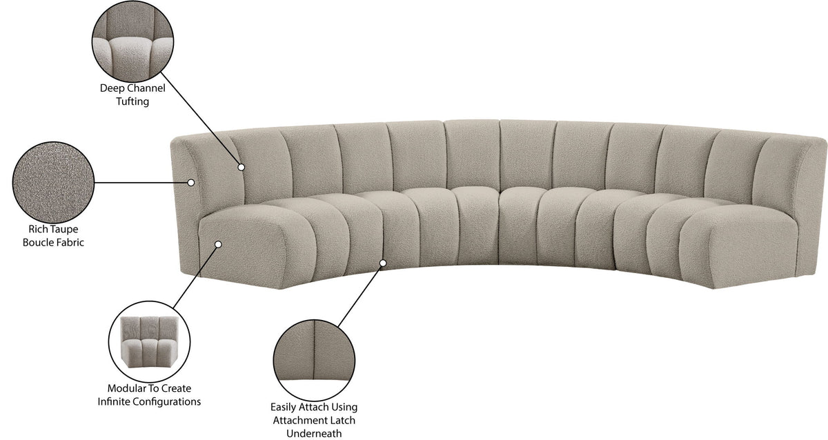 Infinity - 4 Piece Boucle Modular Sectional