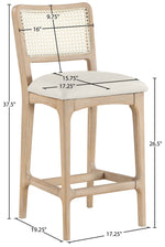 Atrium - Counter Stool With Brushed Natural Base (Set of 2)
