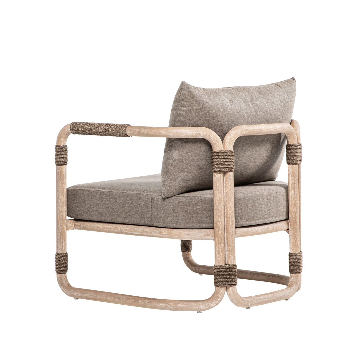 Baja - 4-Piece Outdoor Conversation Set With Cushions - Brown Eucalyptus