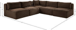 Shaggy - 5 Piece Modular Corner Armless Sectional