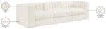 Rummi - Velvet Performance Fabric Upholstered 3 Piece Modular Sofa