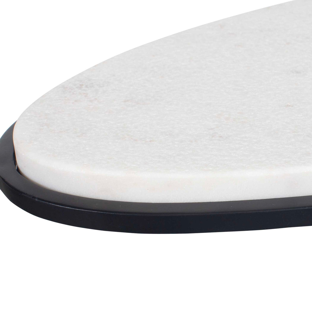 Morro - Marble Side Table - White / Black
