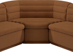 Cascade - Velvet Modular Sectional - Saddle