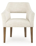Marxmore - Dining Upholstered Arm Chair (Set of 2) - Beige / Brown