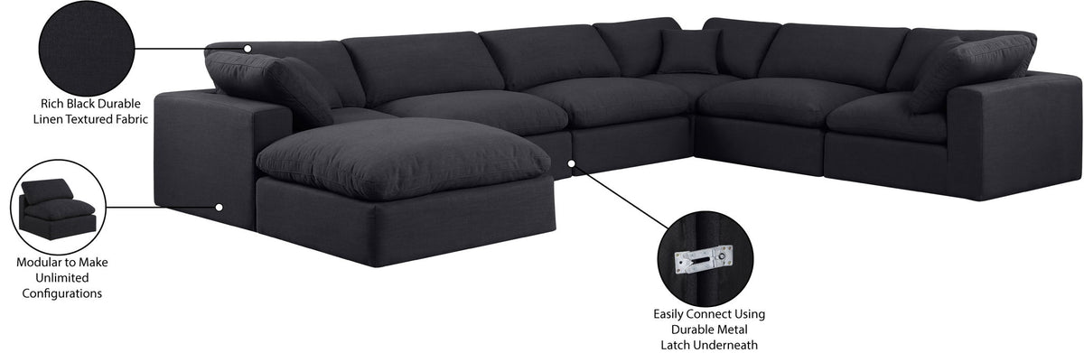Comfy - 7 Piece Linen Modular Sectional With Chaise