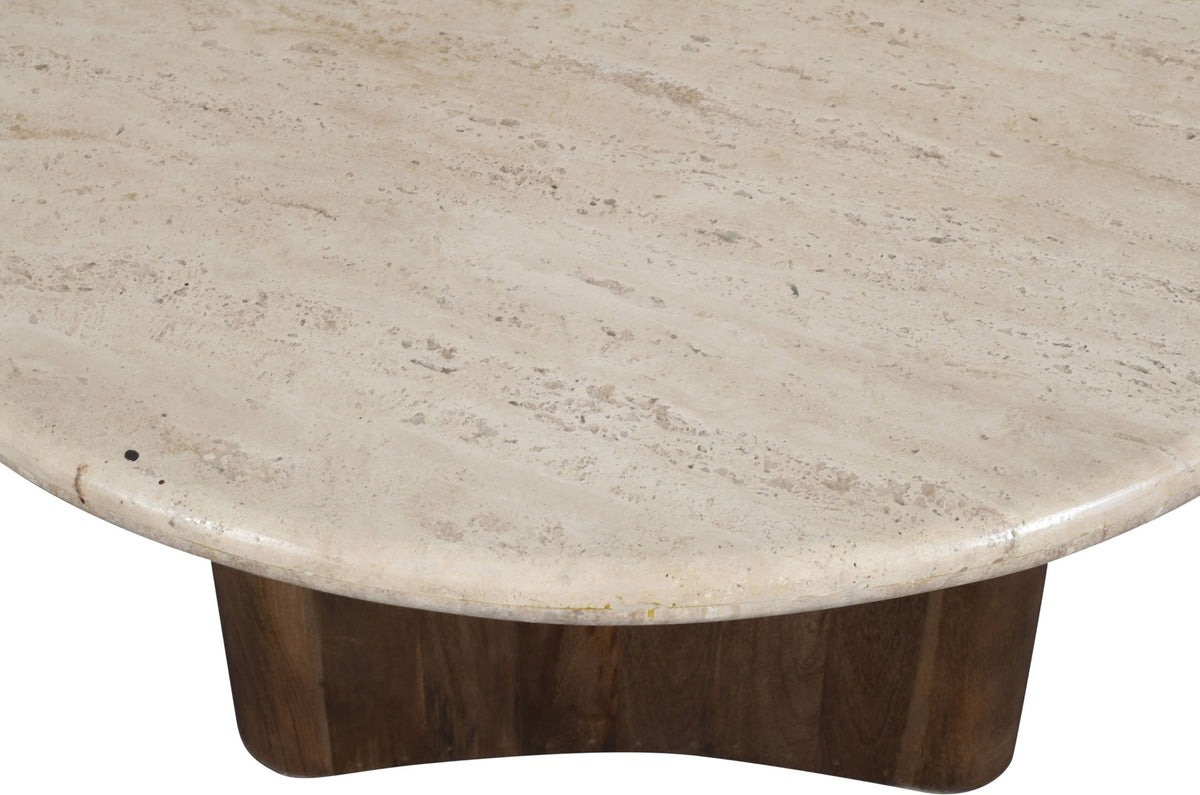 Pietra - Travertine And Mango Wood Table