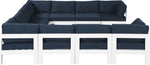 Nizuc - Outdoor Patio 10 Piece Modular Sectional With White Frame