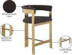 Romeo - Boucle Counter Stool With Gold Base (Set of 2)