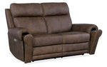 MS - Duncan Power Loveseat With Power Headrest & Lumbar - Dark Brown