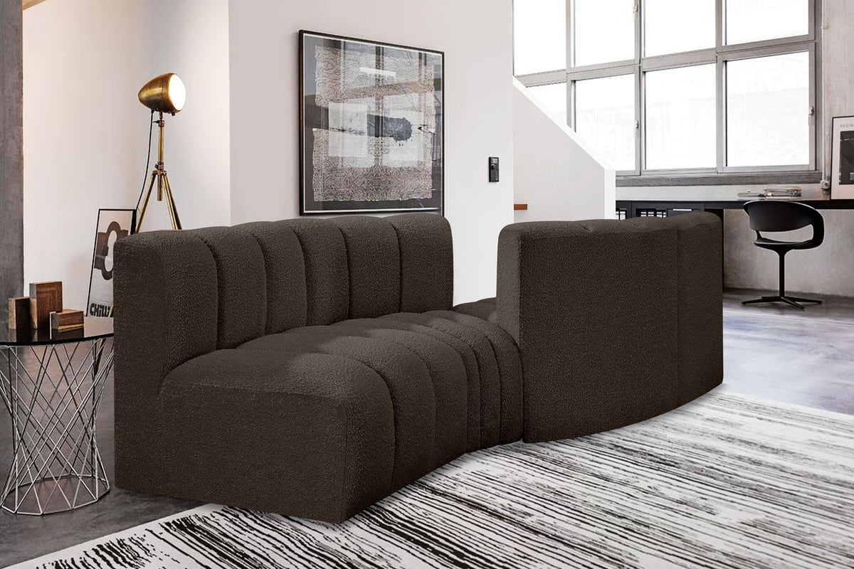 Arc - Boucle Fabric 4 Piece Sofa