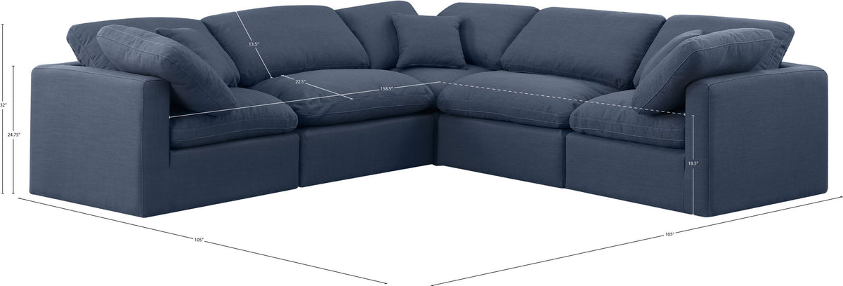 Indulge - Linen 5 Piece Modular Corner Sectional