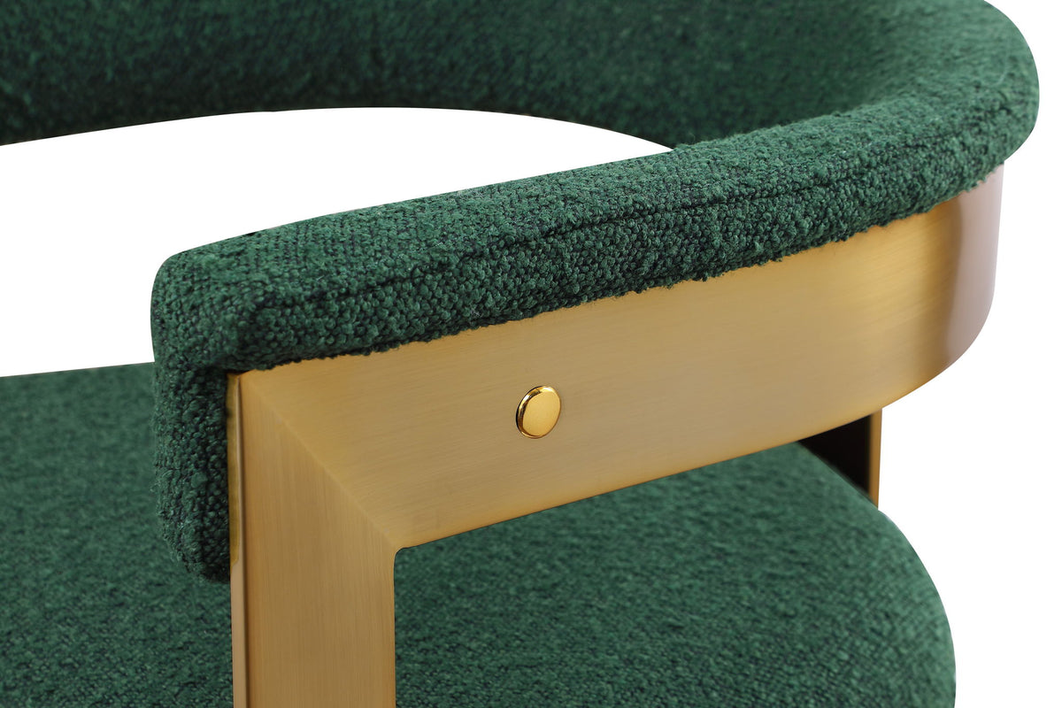 Romeo - Boucle Dining Chair With Gold Base (Set of 2)