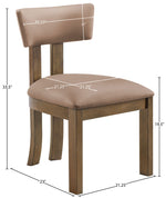 Lavrin - Vegan Leather Upholstered Dining Side Chair (Set of 2) - Walnut Base