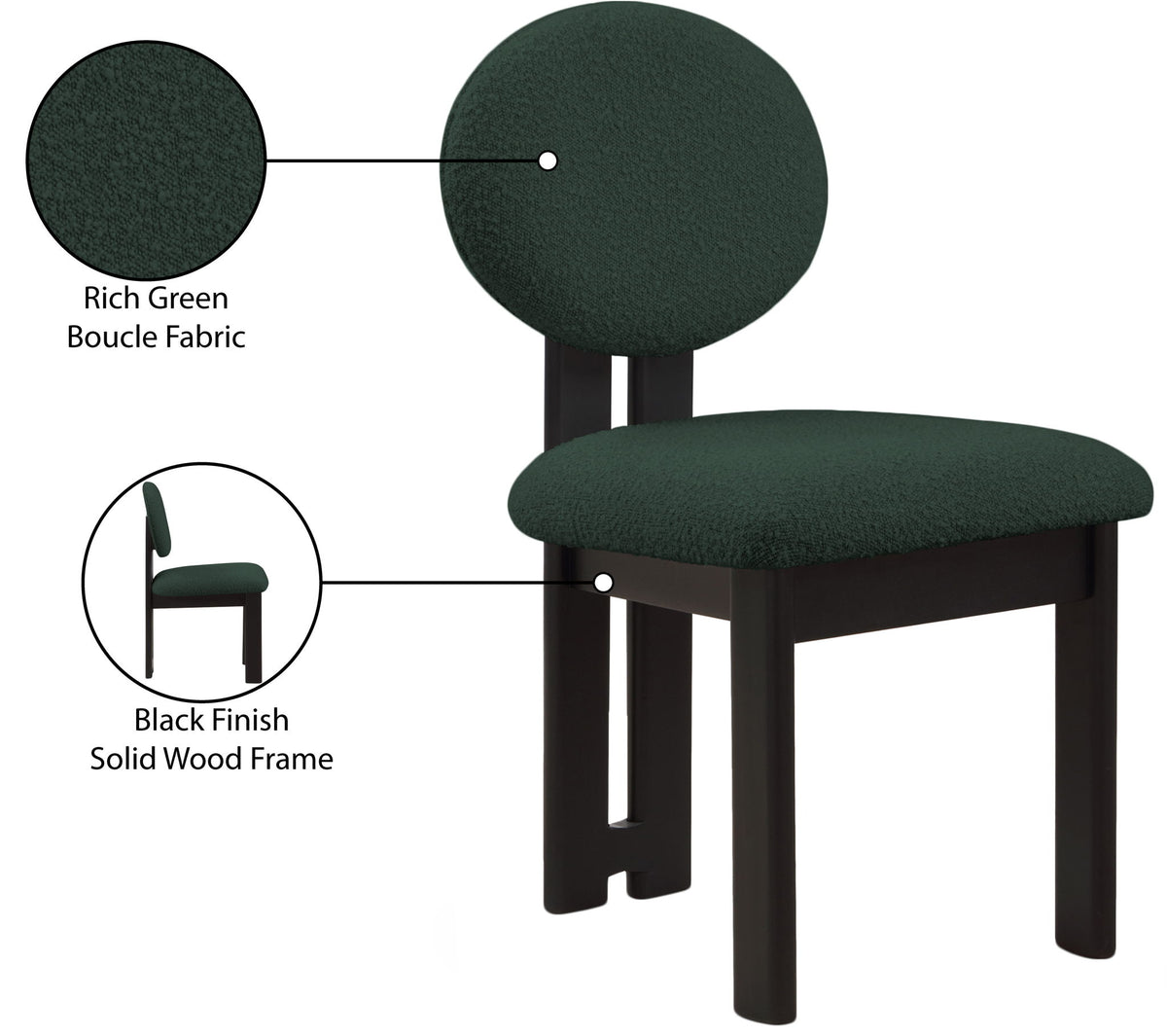 Napa - Dining Chair With Black Legs (Set of 2)