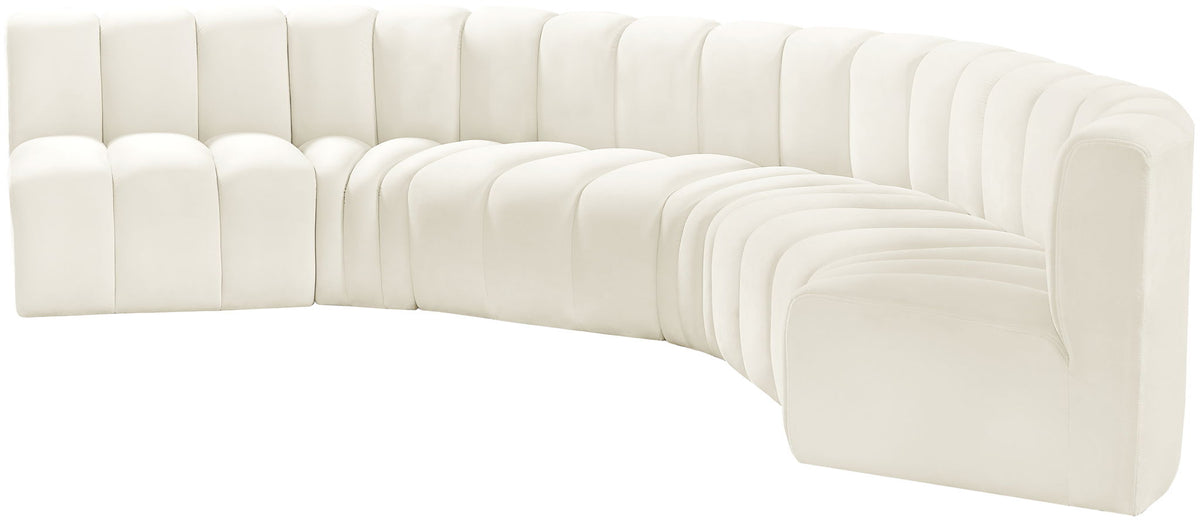 Arc - Velvet 6 Piece U-Shaped Modular Sofa