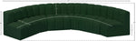 Arc - Boucle Fabric 6 Piece U-Shaped Modular Sofa