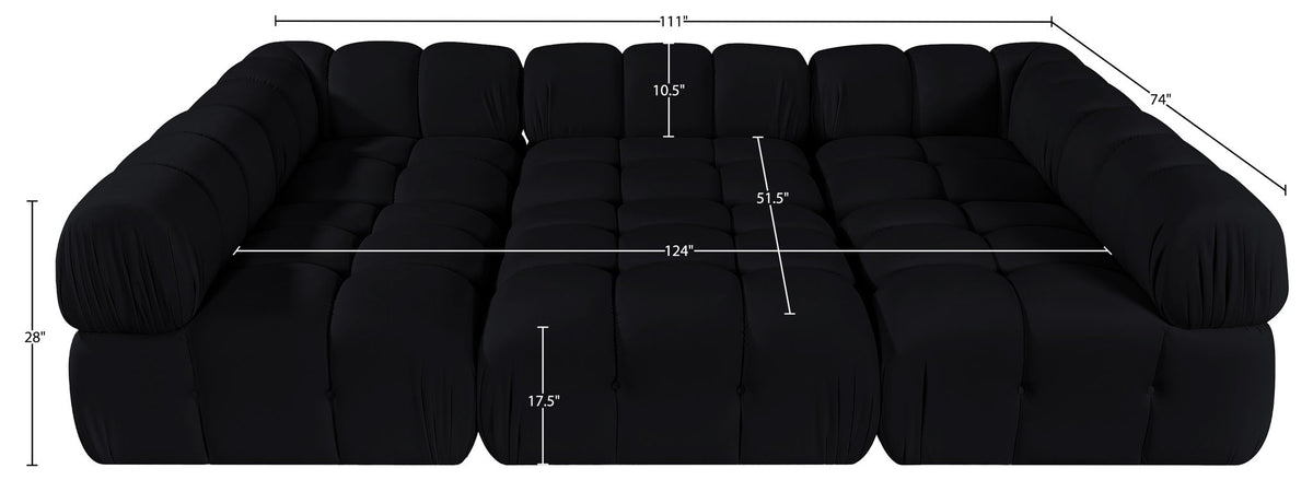 Orin - Velvet 6 Piece Modular Sectional