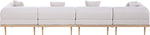Laguna - 4 Piece Resilient Water Resistant Fabric 142" Upholstered Outdoor Patio Modular Sofa