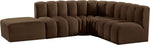 Arc - Velvet 5 Piece Corner Modular Sofa